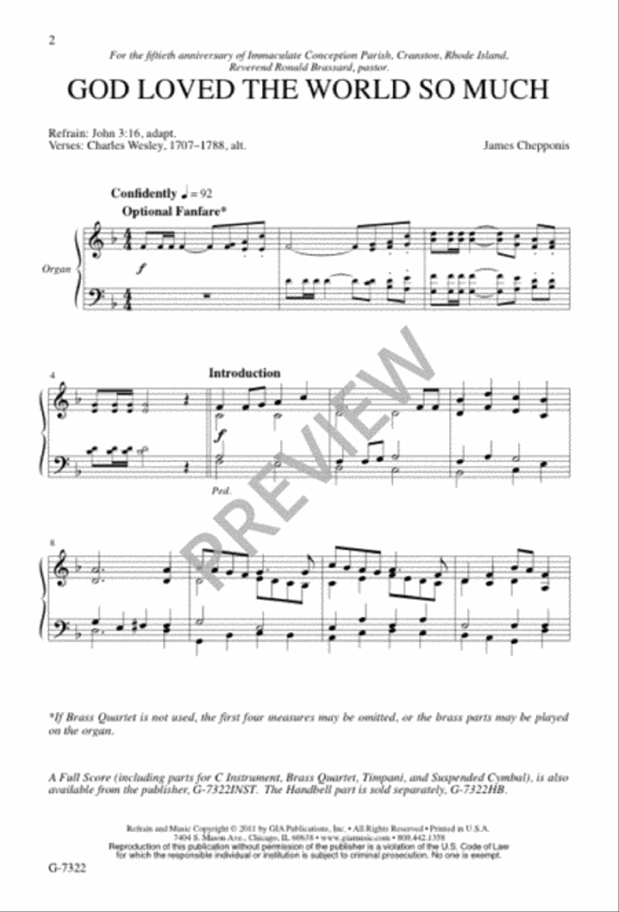 God Loved the World So Much God Loved the World So Much 4-Part scores gallery preview page 2