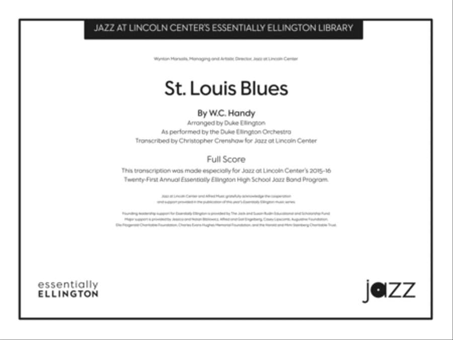 St. Louis Blues: Score Jazz Ensemble scores gallery preview page 1