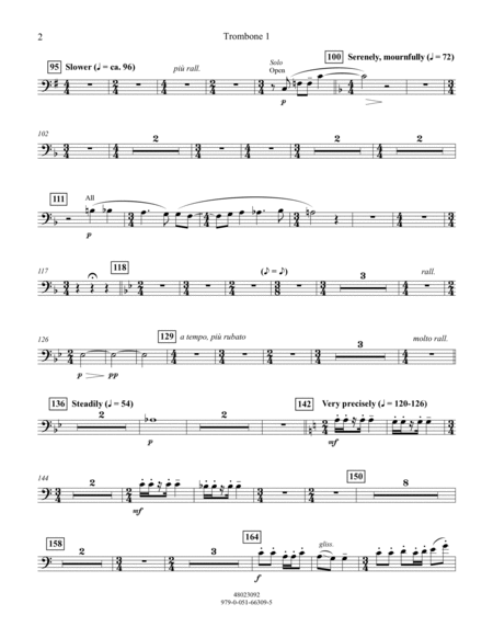 An American Tapestry (for Wind Ensemble) - Trombone 1