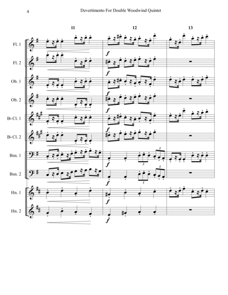 Divertimento For Double Woodwind Quintet image number null