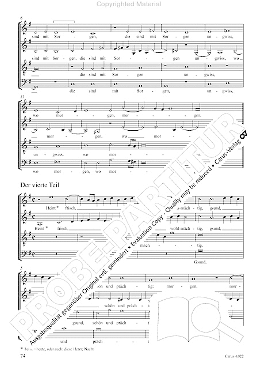 Deutsche Spruche von Leben und Tod 4-Part scores gallery preview page 7