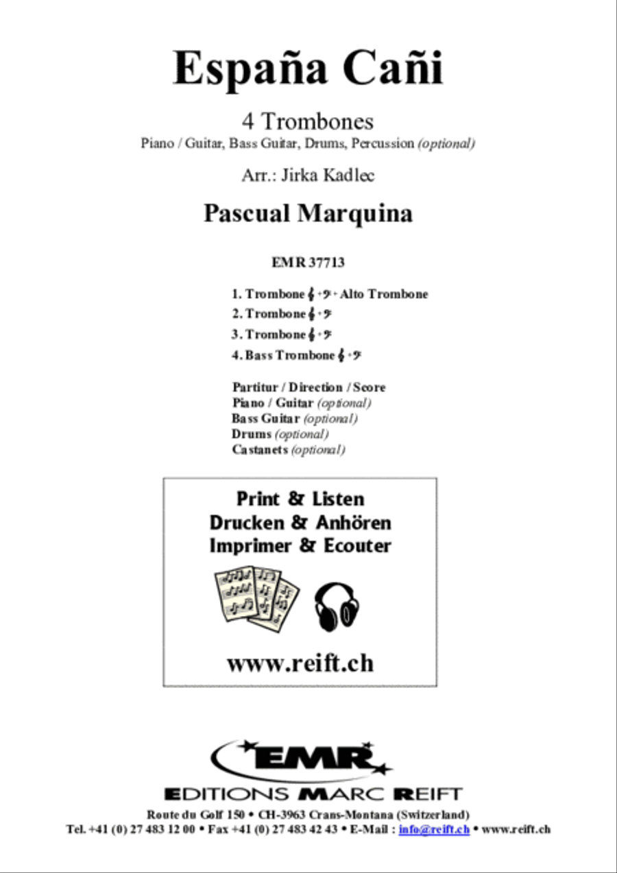 Espana Cani Trombone Quartet scores gallery preview page 2