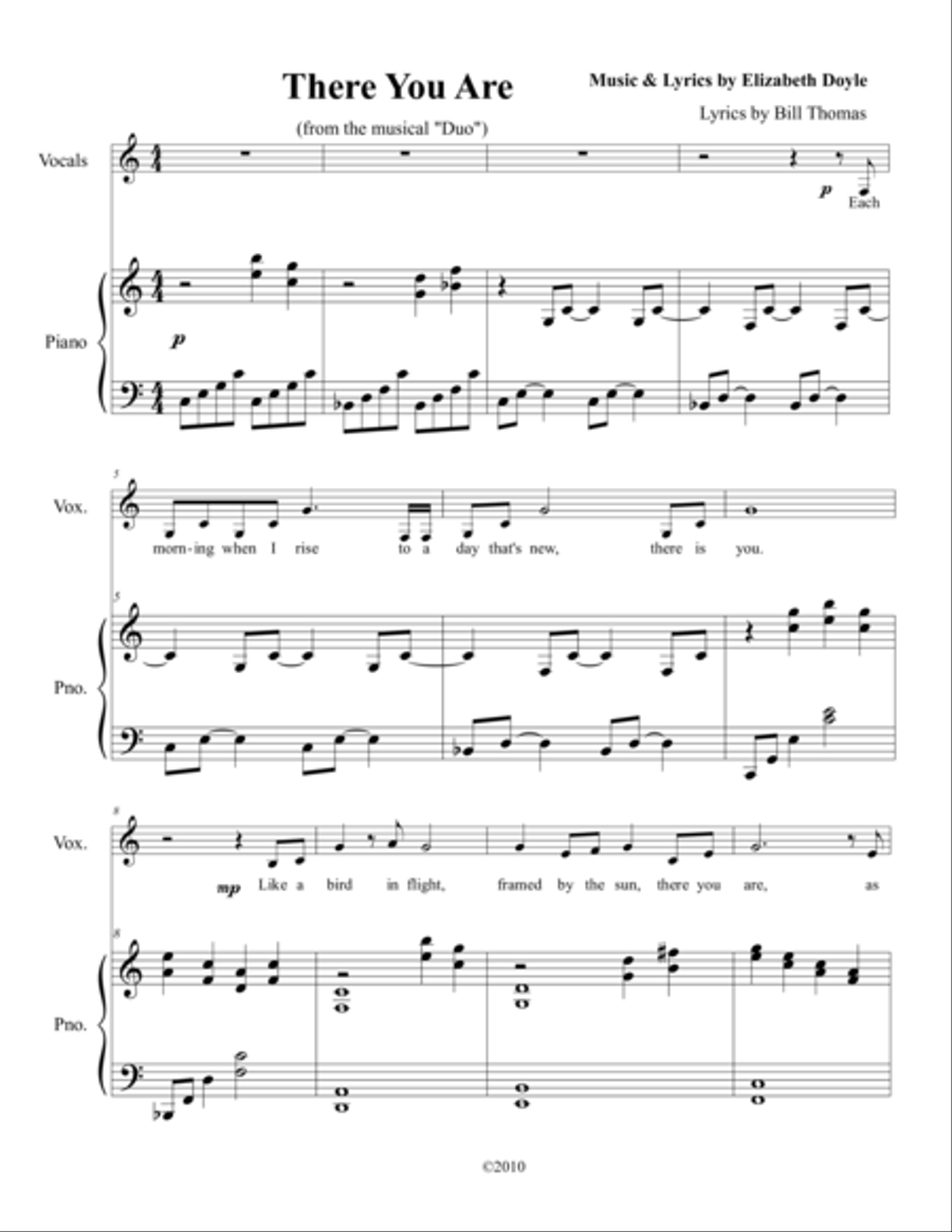 There You Are Voice scores gallery preview page 1