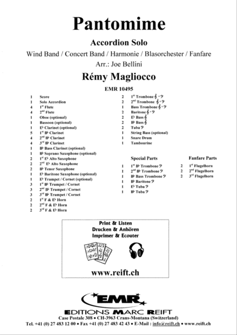 Pantomime Concert Band scores gallery preview page 2