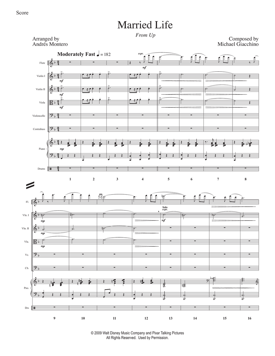 Married Life Large Ensemble scores gallery preview page 3