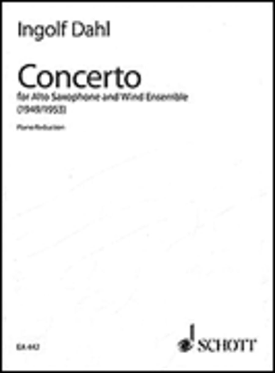 Ingolf Dahl: Concerto for Alto Saxophone and Wind Ensemble