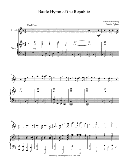 Battle Hymn of the Republic (treble C instrument solo) image number null