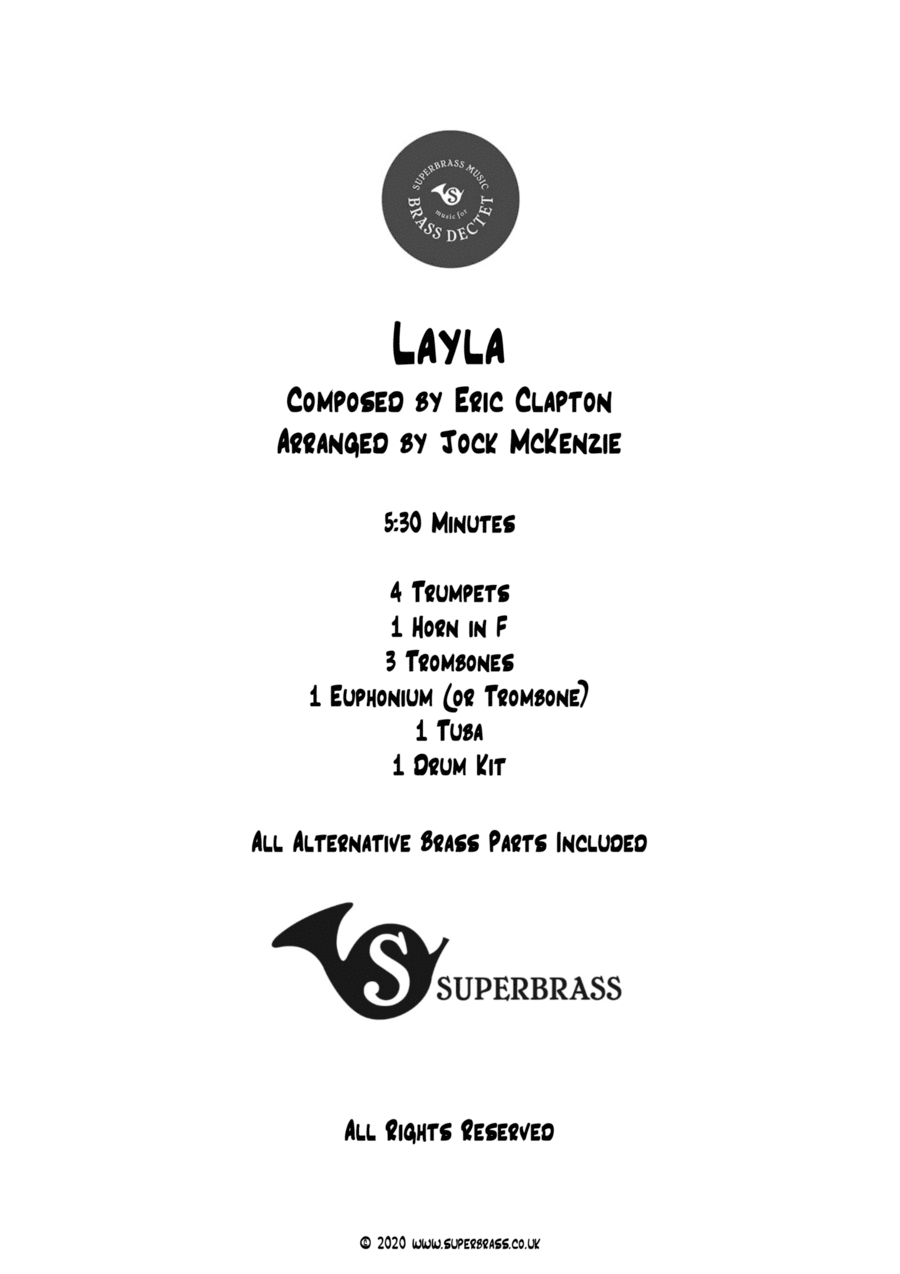 Layla Euphonium scores gallery preview page 1