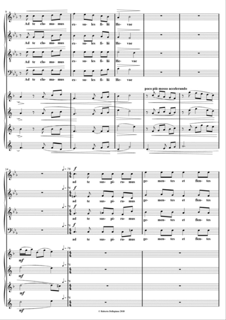 Salve Regina (for choir SATB and sax quartet) Octavo scores gallery preview page 2