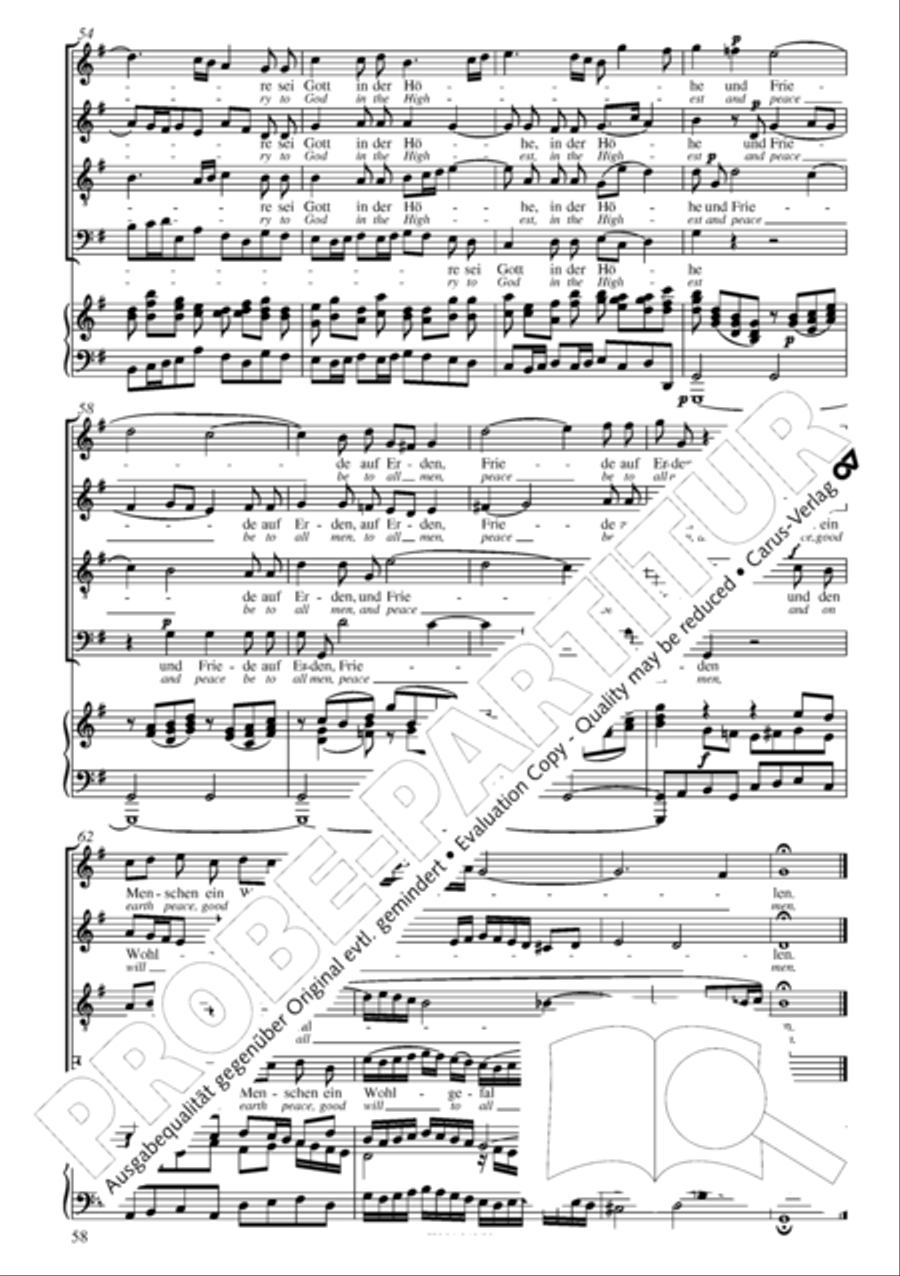 Christmas oratorio (Weihnachtsoratorium, Teile I-III) 4-Part scores gallery preview page 63