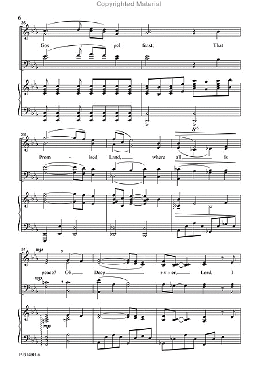 Deep River Deep River 4-Part scores gallery preview page 5