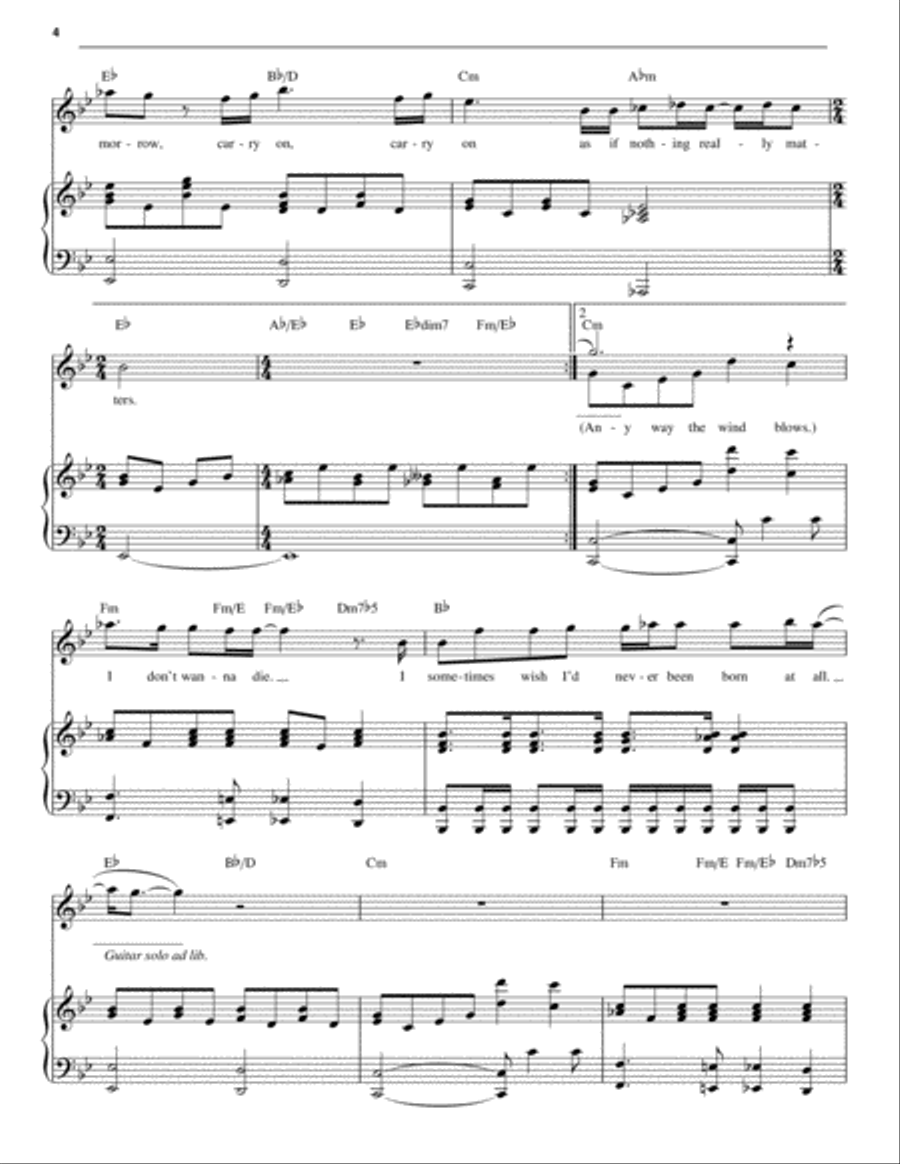 Bohemian Rhapsody Piano scores gallery preview page 4