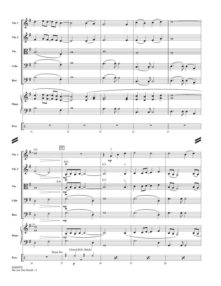 We Are The World - Full Score Orchestra scores gallery preview page 3