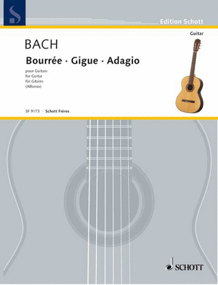 Book cover for Bouree A Major / Gigue A Minor / Adagio A Minor