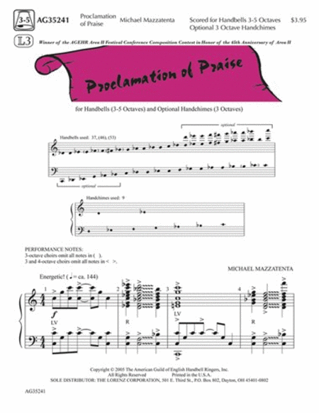 Proclamation of Praise image number null