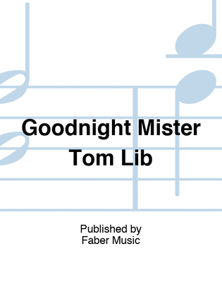 Book cover for Carpenter - Goodnight Mister Tom Libretto