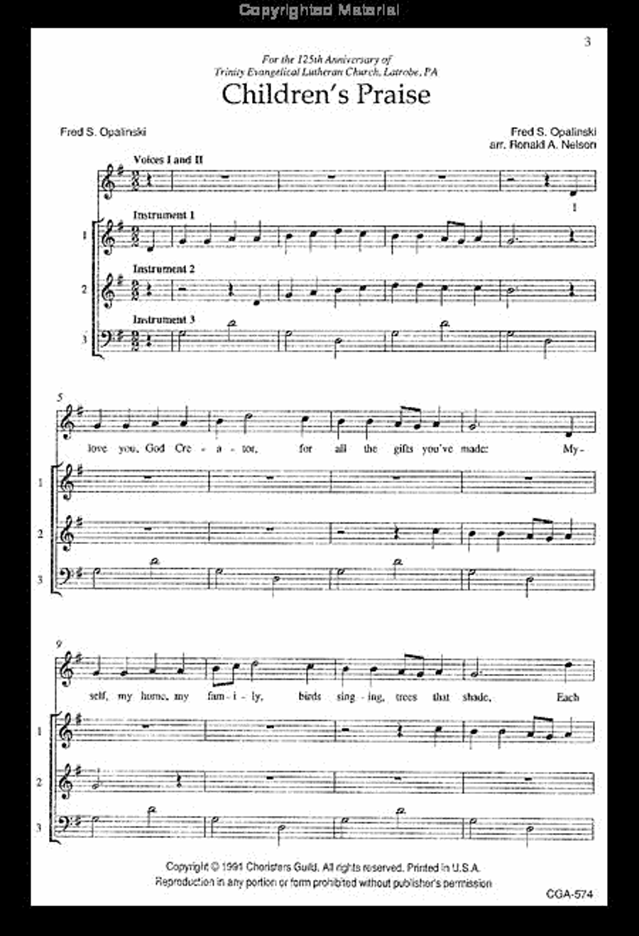 Children's Praise Children's Praise Unison Choir scores gallery preview page 3