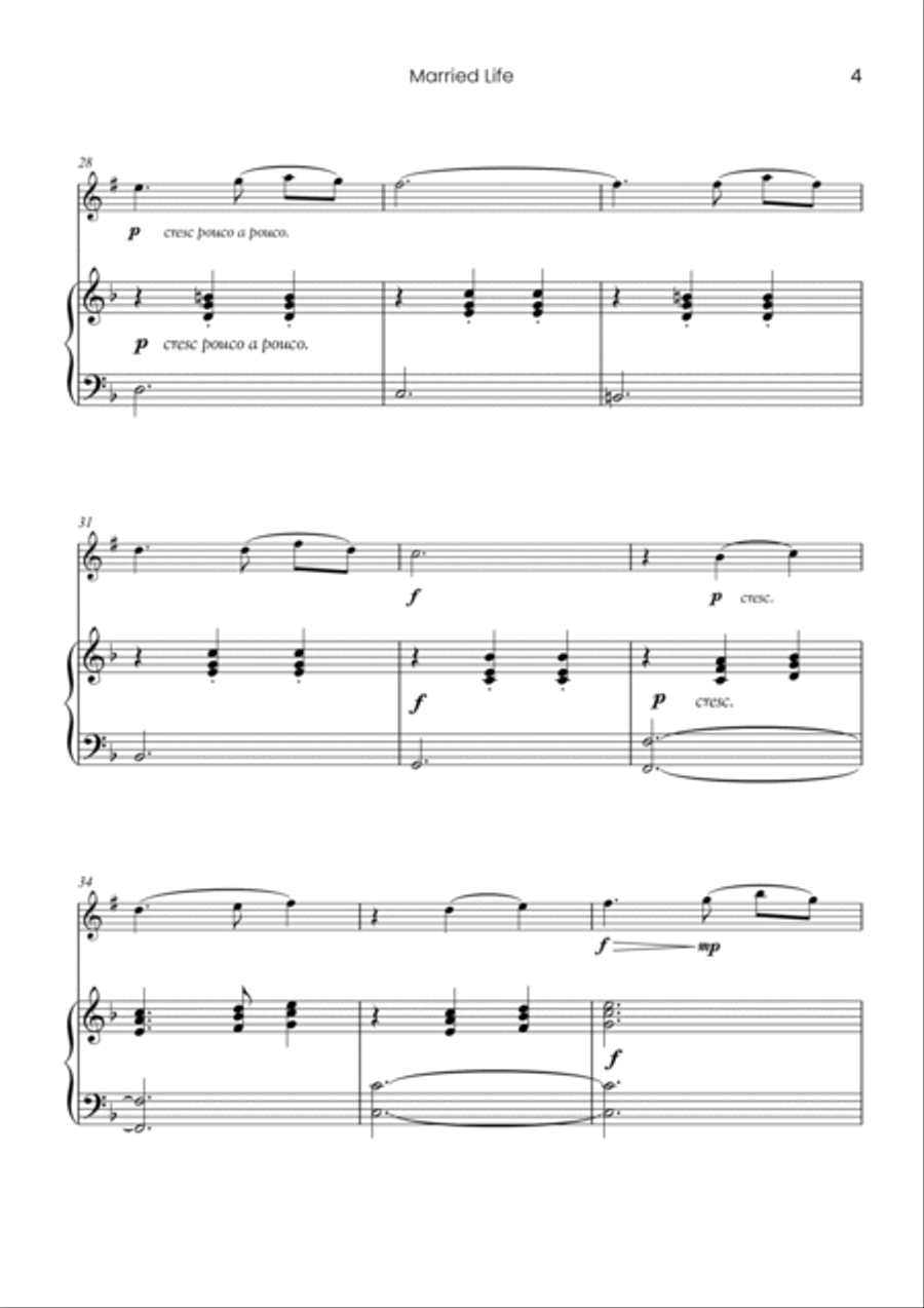 Married Life Soprano Saxophone scores gallery preview page 5