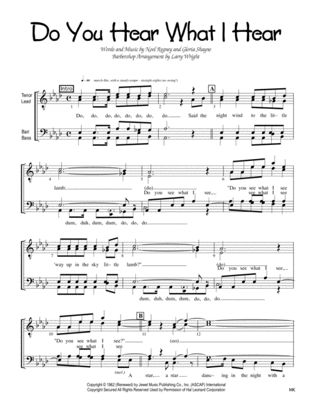 Do You Hear What I Hear by Carrie Underwood Choir - Digital Sheet Music
