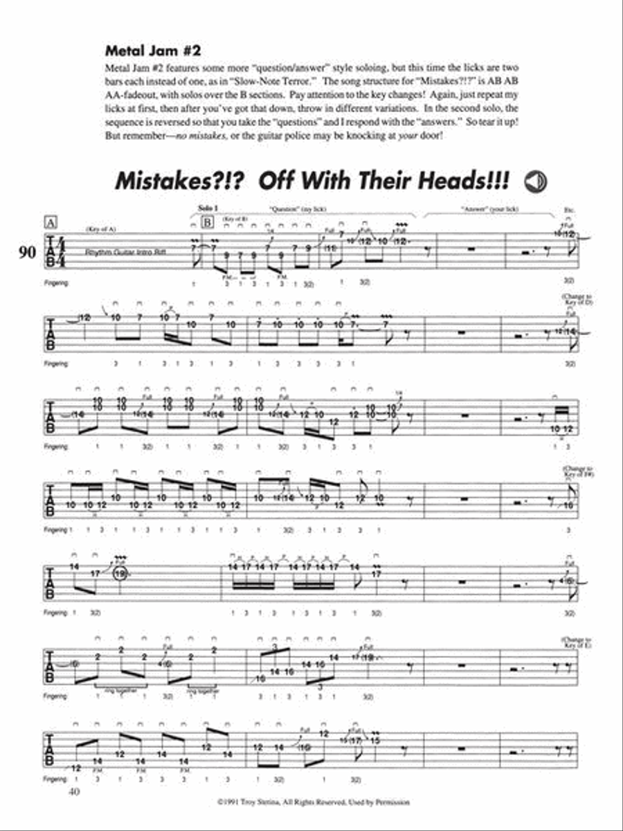 Metal Lead Guitar Primer Electric Guitar scores gallery preview page 6