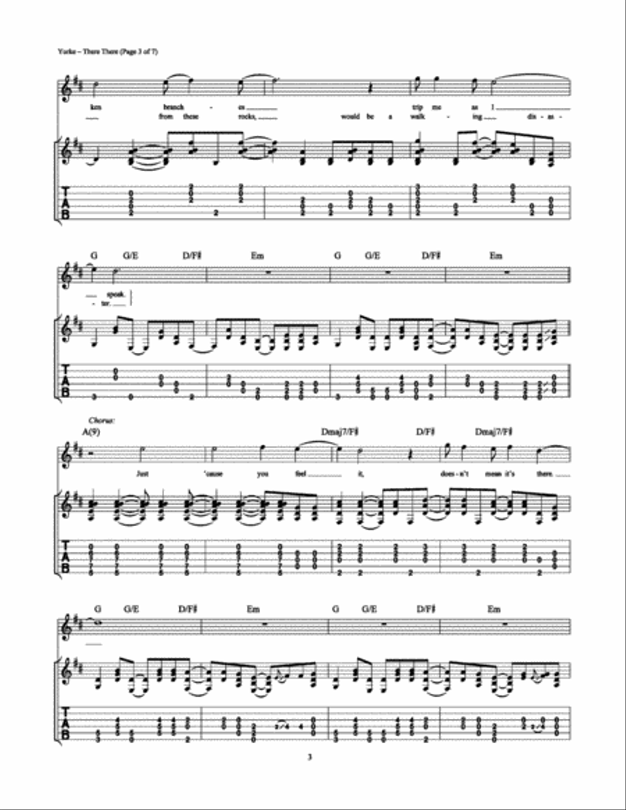 There There Electric Guitar scores gallery preview page 3