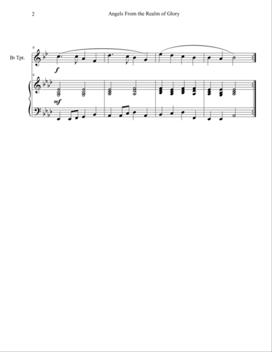 10 Christmas Solos for Trumpet with Piano Accompaniment (Vol. 4) B-Flat Trumpet scores gallery preview page 4