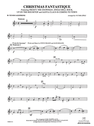 Book cover for Christmas Fantastique (Medley): B-flat Tenor Saxophone