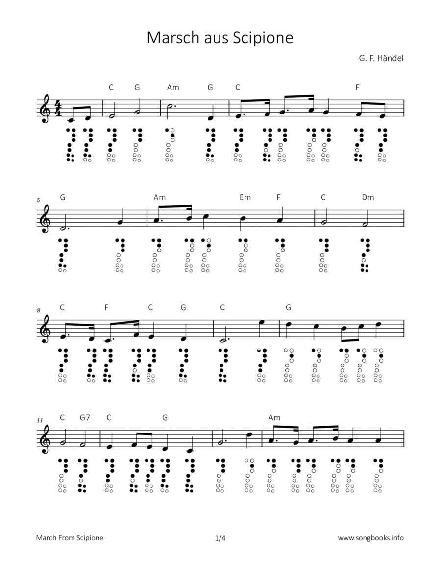 Marsch aus Scipione Chamber Music scores gallery preview page 1