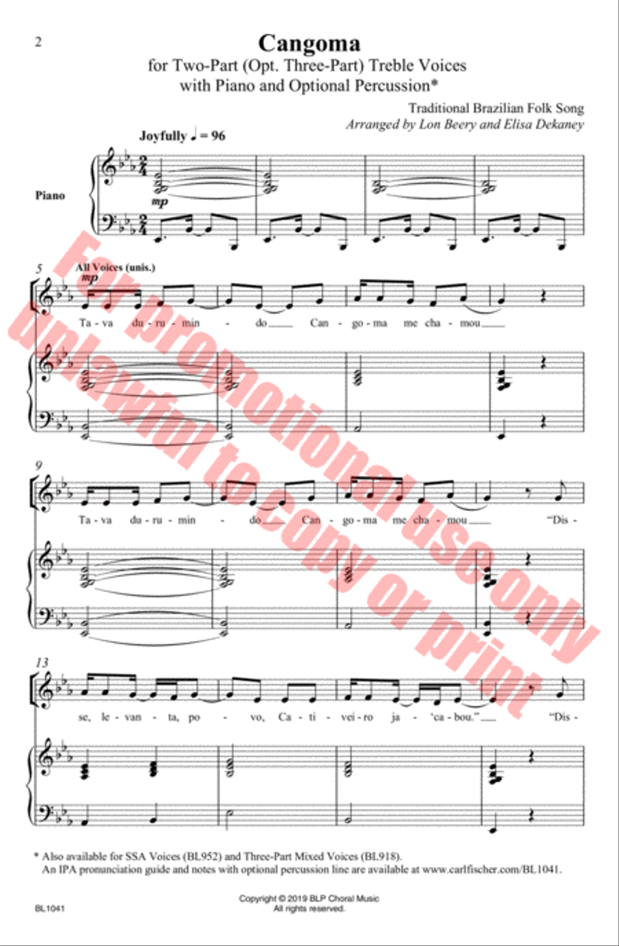 Cangoma Cangoma Choir scores gallery preview page 3