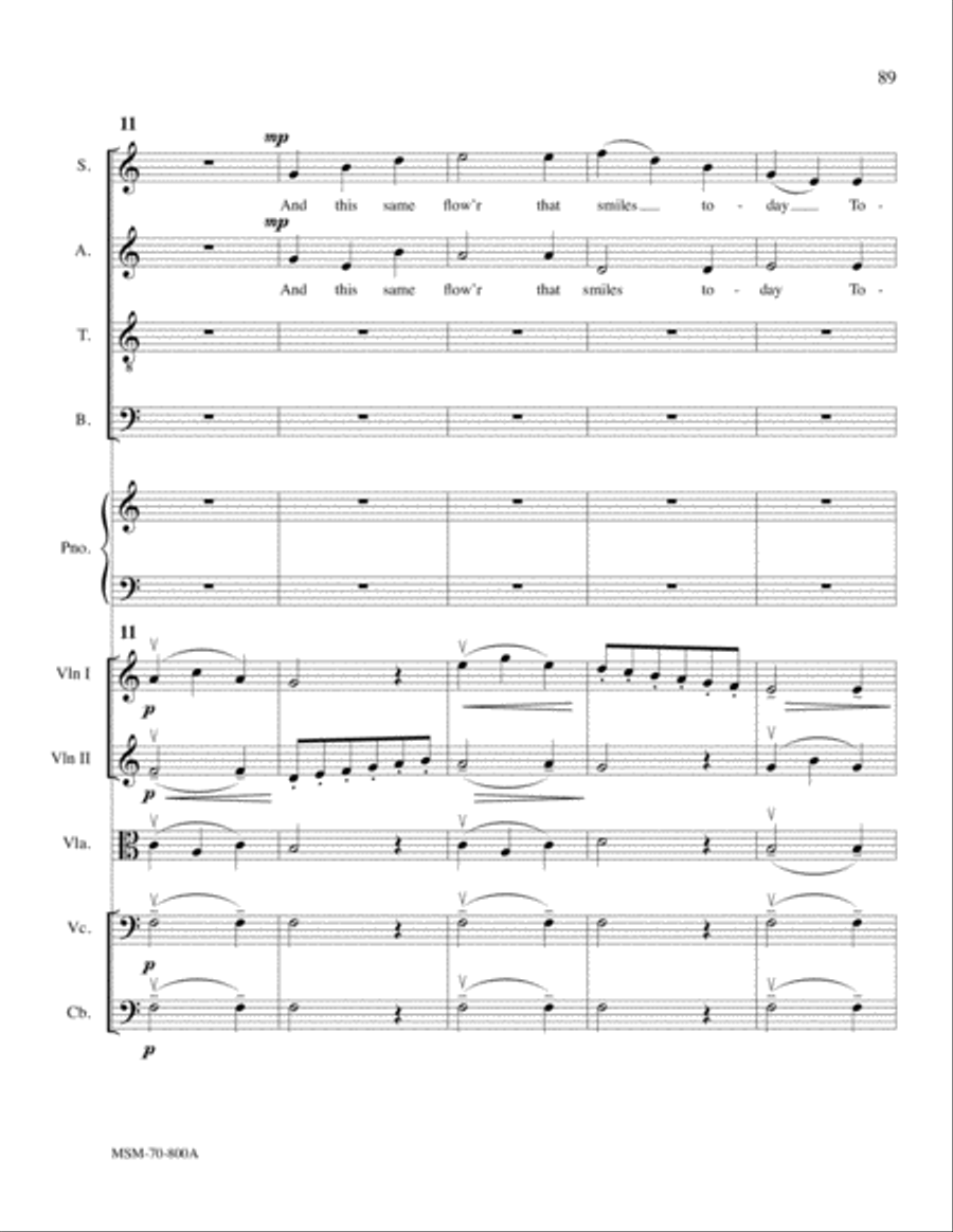 Serenade (Orchestra Score) Choir scores gallery preview page 19