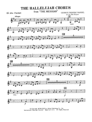 Book cover for Hallelujah Chorus: E-flat Alto Clarinet