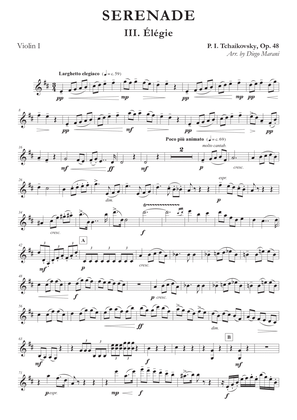 "Elegie" from Serenade Op. 48 for String Quartet