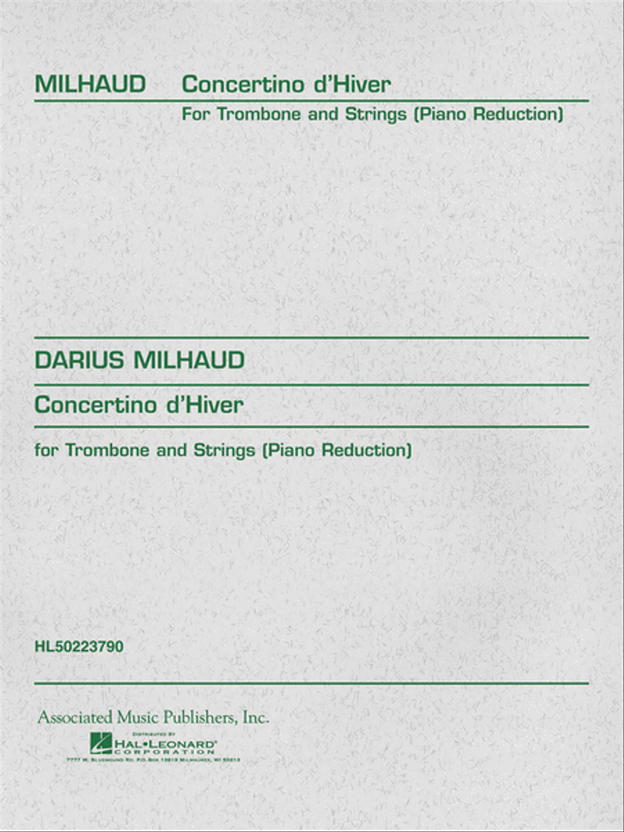 Concertino d'Hiver - Trombone/Piano Orchestra scores gallery preview page 1