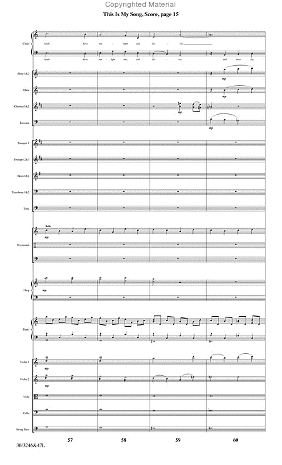 This Is My Song - Orchestral Score and Parts Choir scores gallery preview page 18