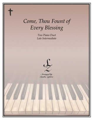 Book cover for Come, Thou Fount of Every Blessing (2 piano duet)