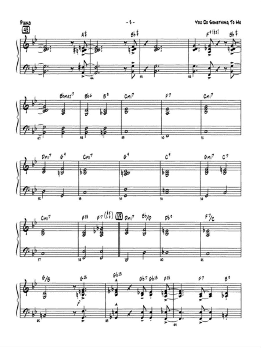 You Do Something to Me: Piano Accompaniment Jazz Ensemble scores gallery preview page 3