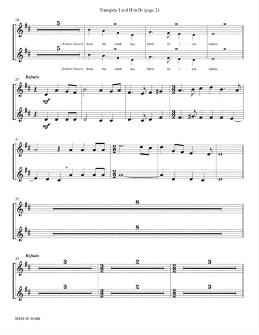 Christ Rising Again Choir scores gallery preview page 2