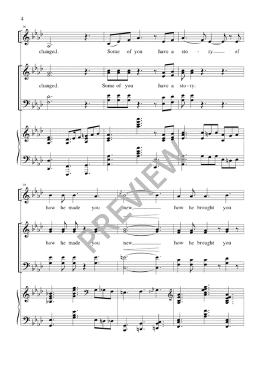 He's Been Keeping Me 4-Part scores gallery preview page 4