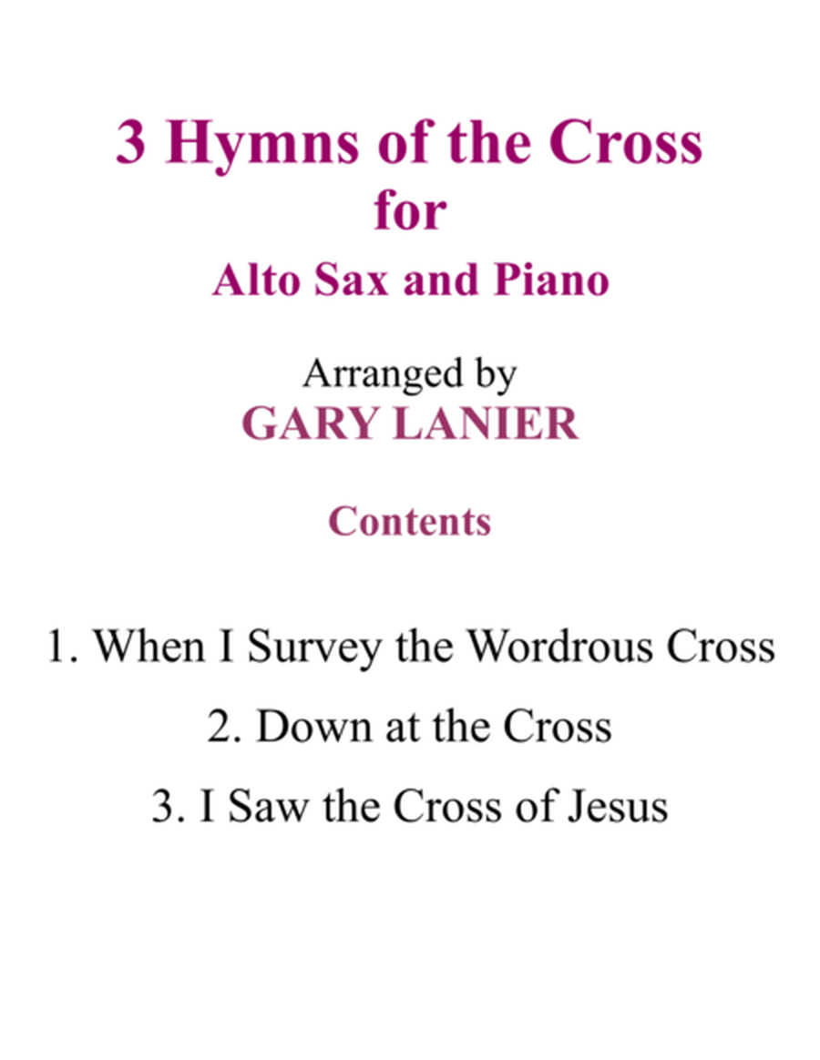 Gary Lanier: 3 HYMNS of THE CROSS (Duets for Alto Sax & Piano) image number null