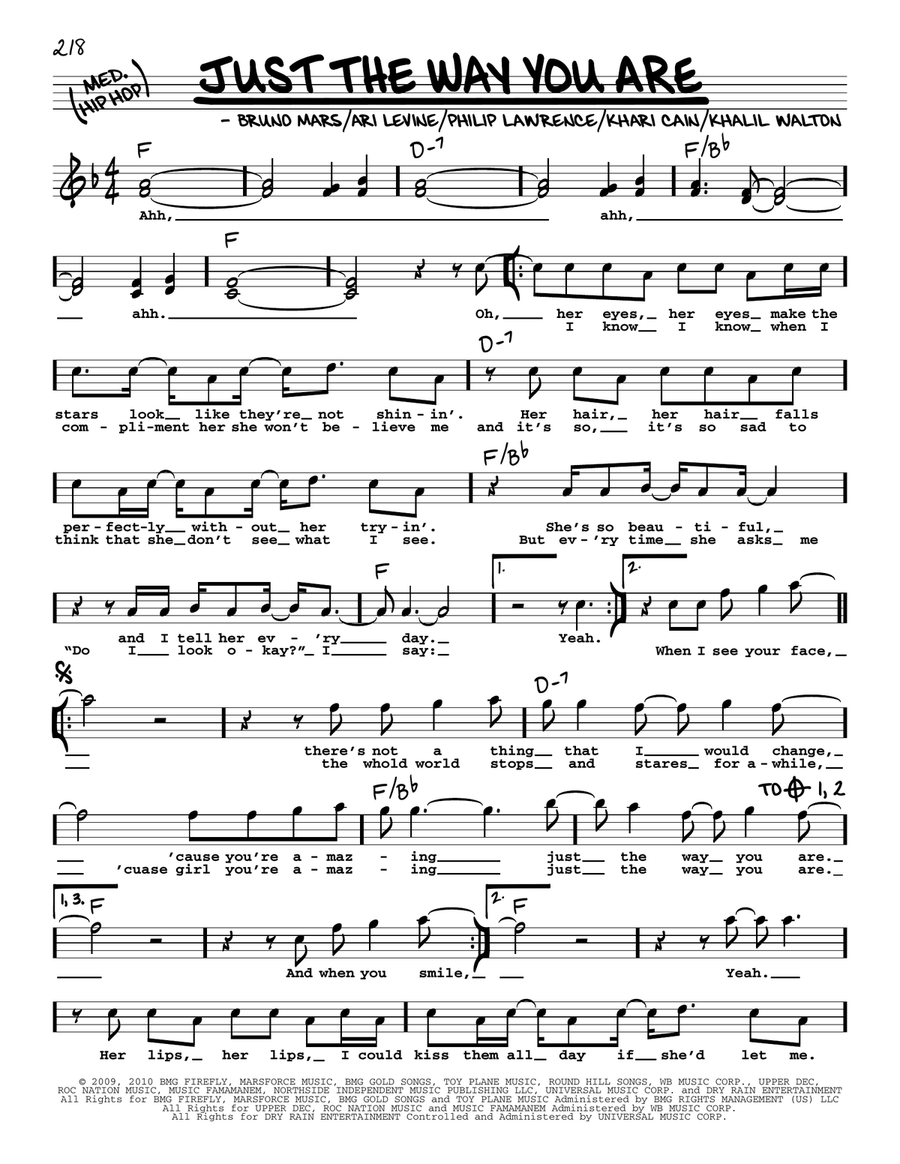Just The Way You Are Voice scores gallery preview page 1