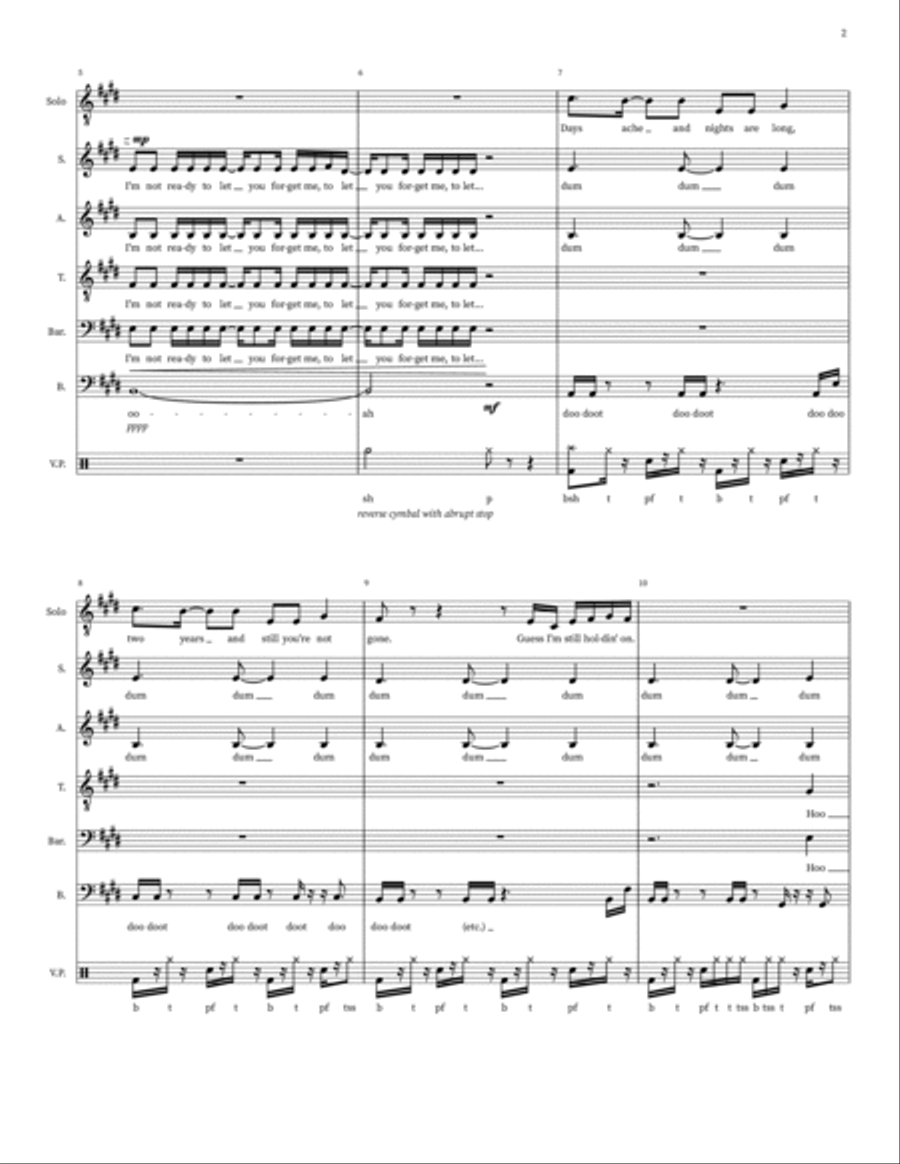 Forget Me Forget Me Choir scores gallery preview page 2