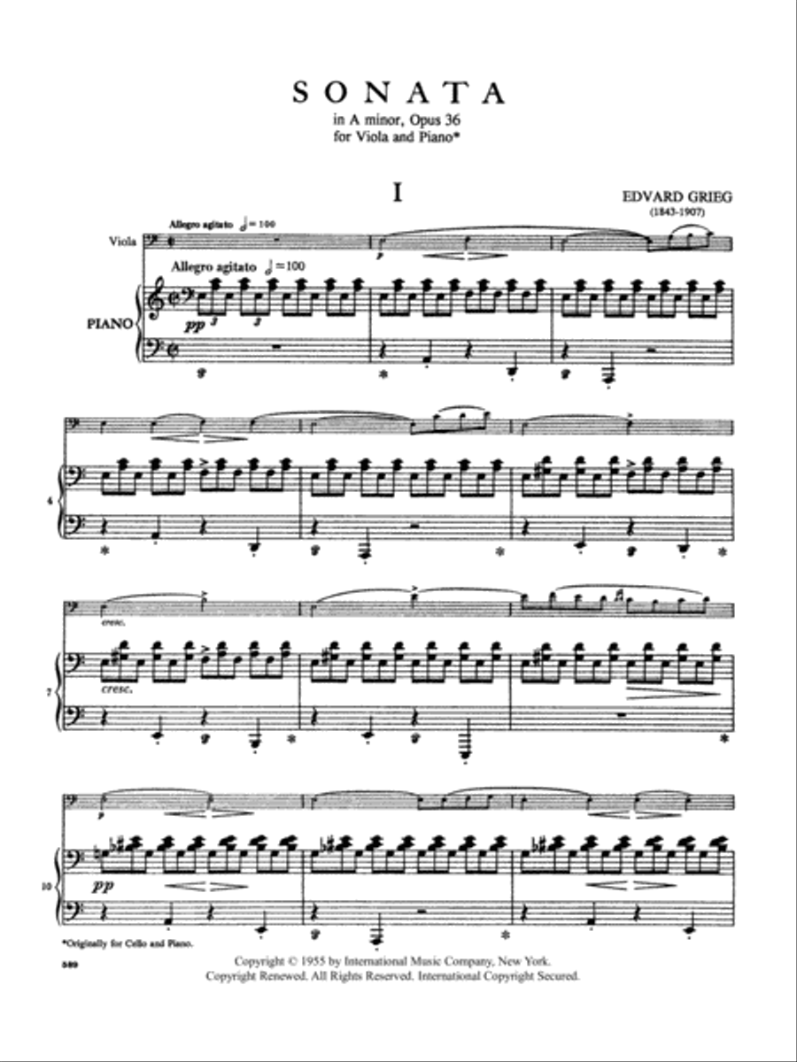 Cello Sonata In A Minor, Opus 36 Piano Accompaniment scores gallery preview page 2