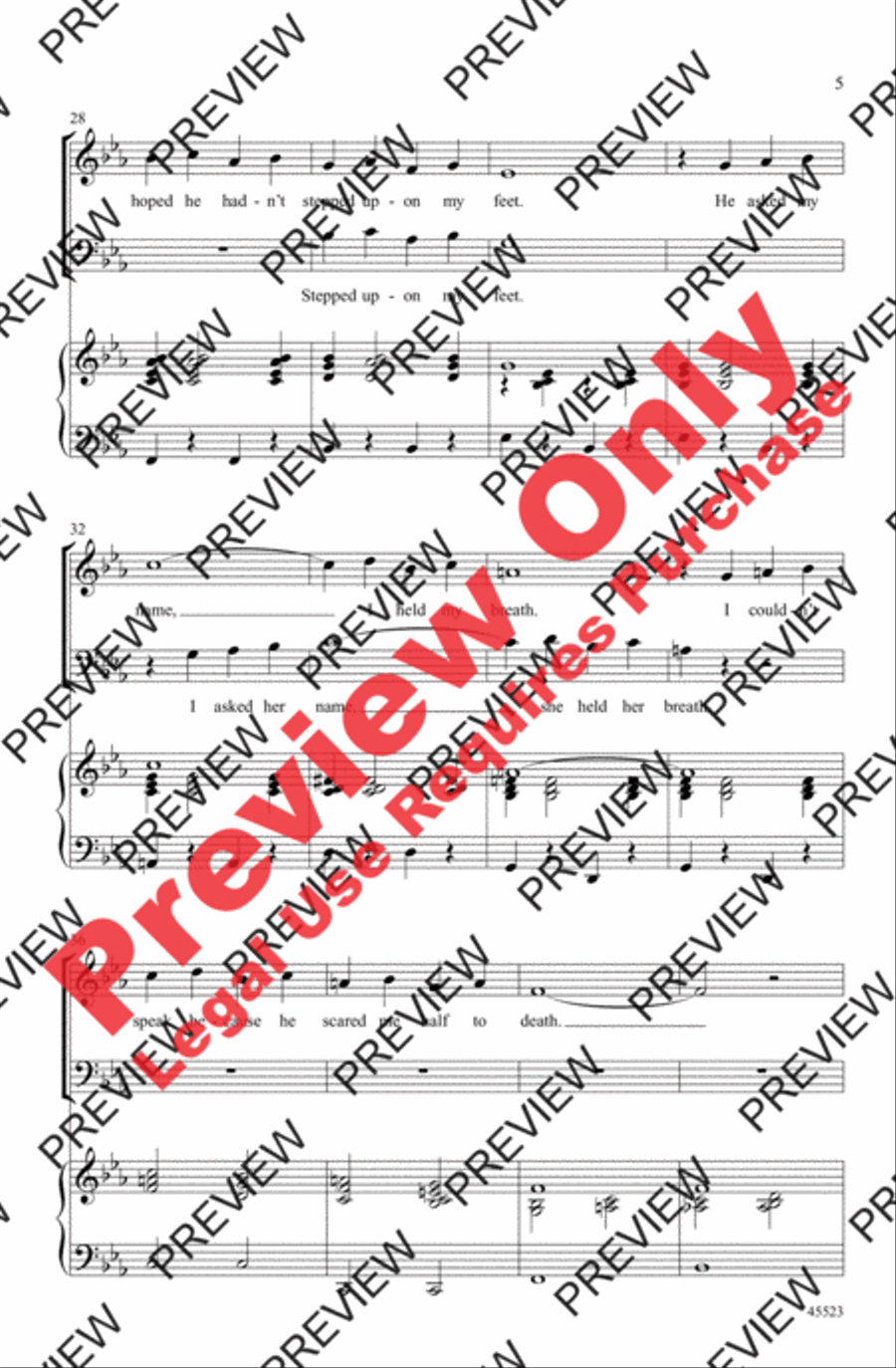 A Tribute to Judy Garland 4-Part scores gallery preview page 5