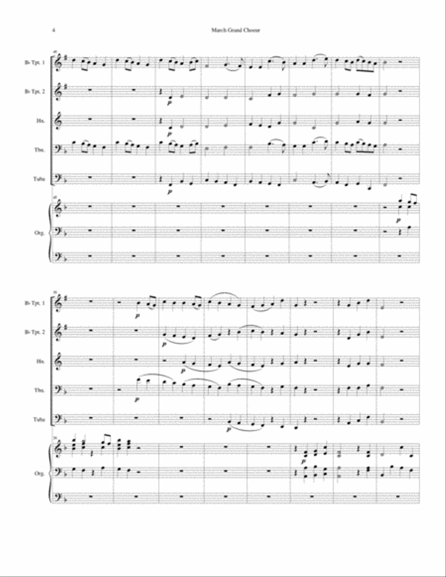 March Grand Choeur (Hero's, When With Glory Burning, from 