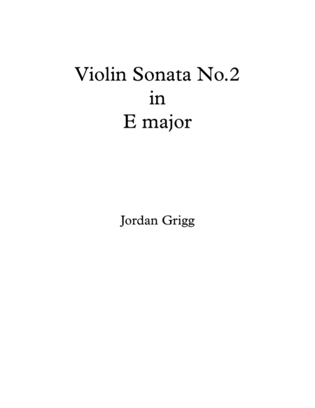 Violin Sonata No.2 image number null