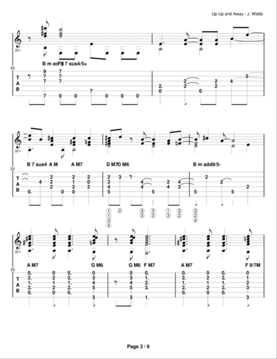 Up, Up And Away Electric Guitar scores gallery preview page 3