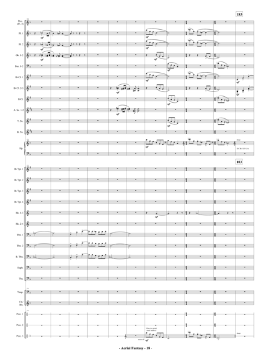 Aerial Fantasy Concert Band scores gallery preview page 19