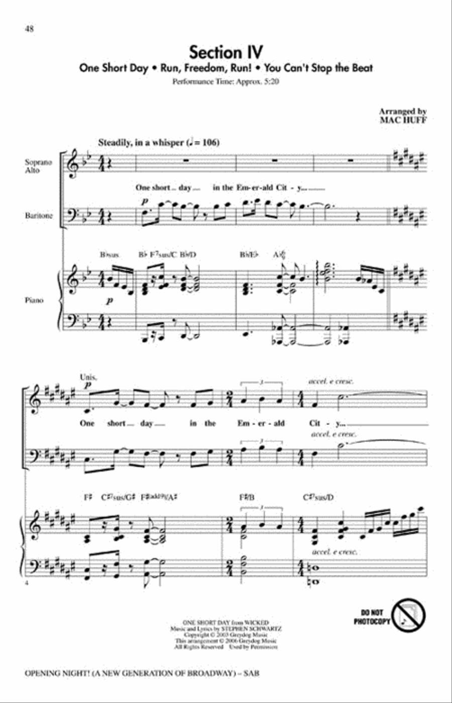 Opening Night 3-Part scores gallery preview page 8
