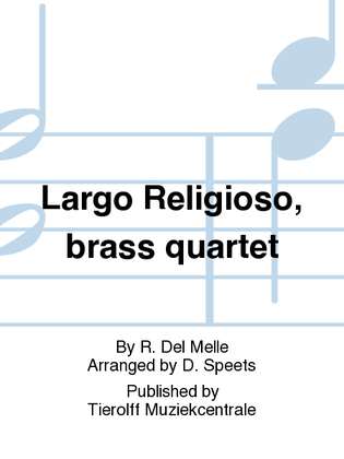 Book cover for Largo Religioso, Brass Quartet