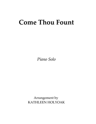 Book cover for Come Thou Fount - Piano arrangement by KATHLEEN HOLYOAK